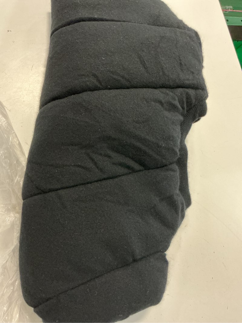 Condition photo showing As Is for mongolian cashmere puffer vest, l, black
