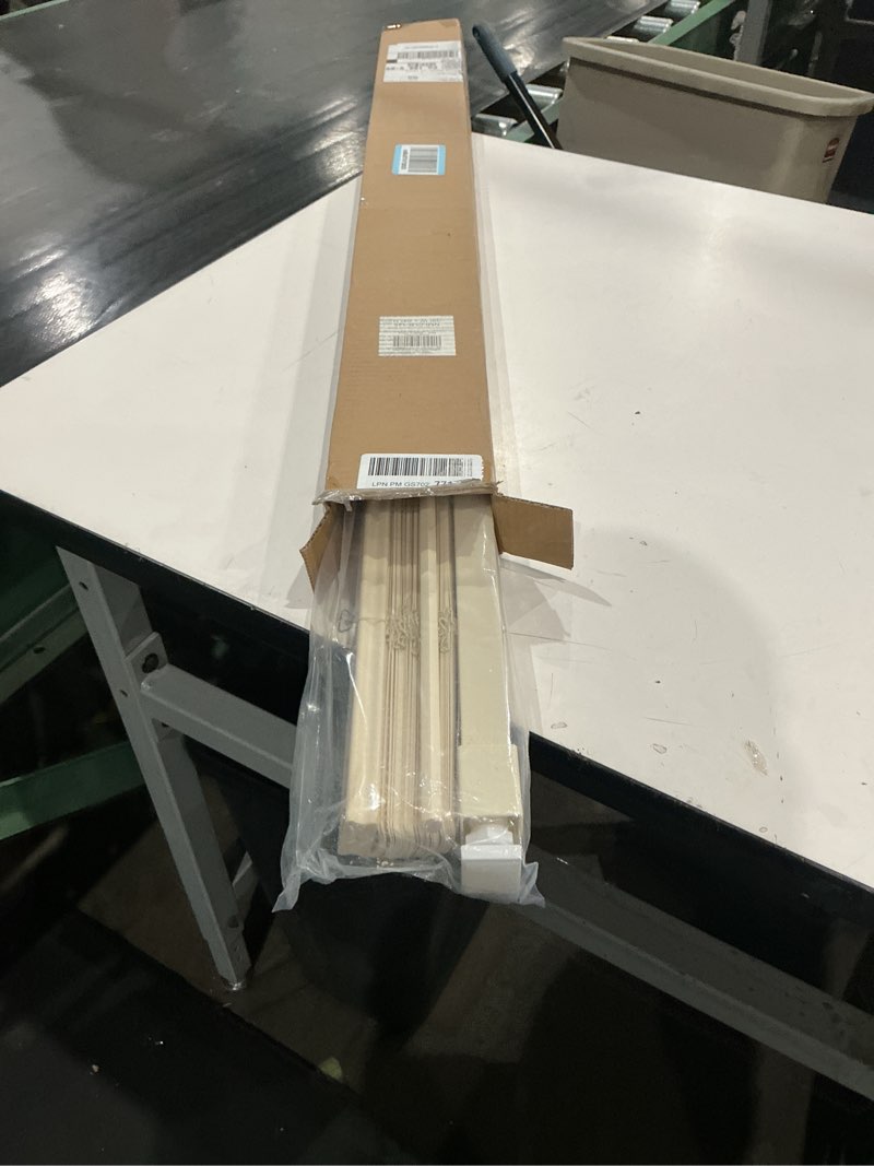 Condition photo showing Good Condition for lazblinds cordless no tools-no drill 1" vinyl horizontal mini blinds, light filtering blinds for windows, blinds & shades for window size 39" w x 64" h, cream cordless-cream 39" w x 64" h