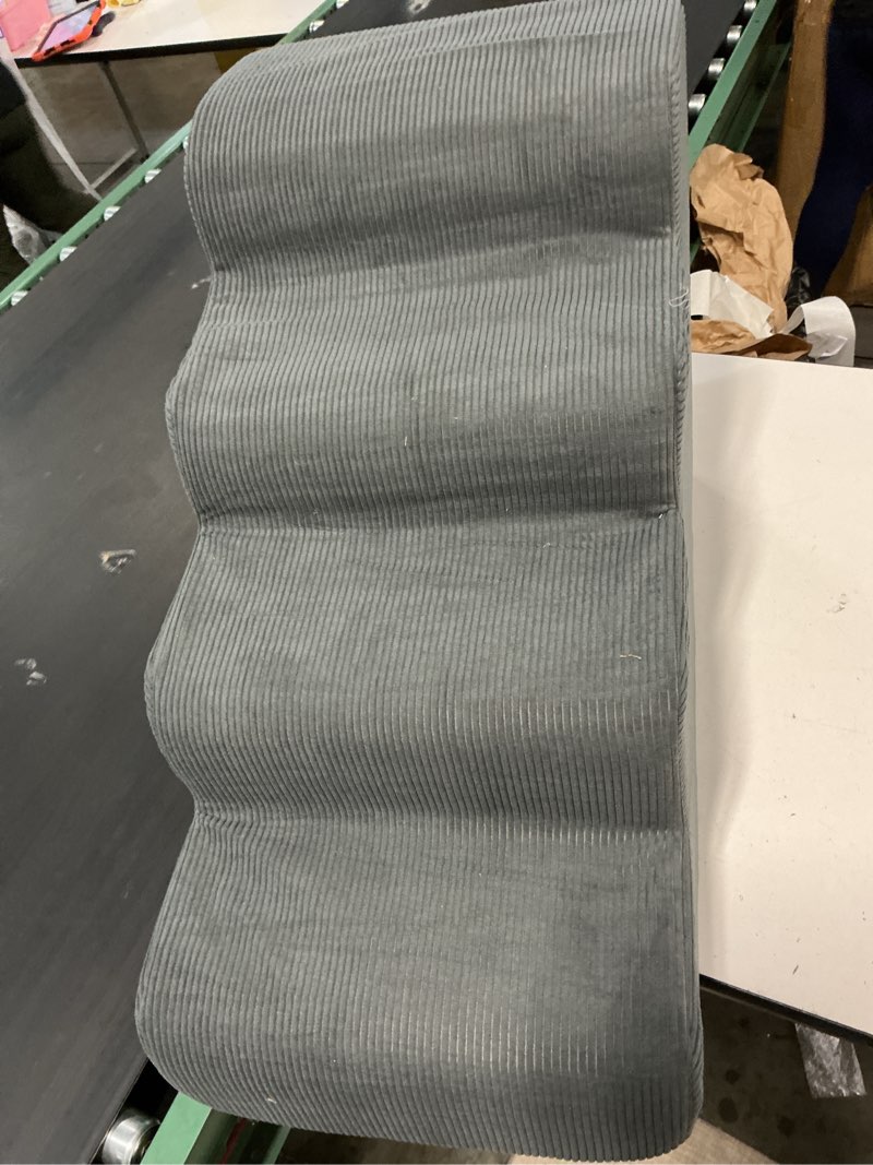 Condition photo showing As Is for Dog Stairs for Small Dogs and Cats, 20" H 4 Steps Dog Ramp for High Beds, Couch, Sofa, Waterproof Pet Stairs with Removable Washable Cover, Non-Slip Sturdy Pet Steps Gray 4.0 4-Step 20"H