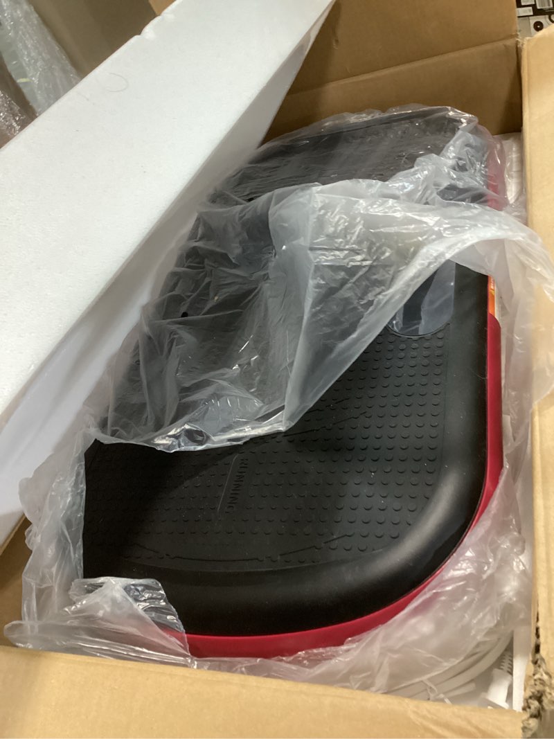 Condition photo showing As Is for MERACH Vibration Plate Exercise Machine, Vibration Plate 440 Lbs Capacity, Bluetooth and Silicone Pedal, Stimulate Deep Fat, Vibration Plate for Lymphatic Drainage, Vibrating for Weight Loss Magenta