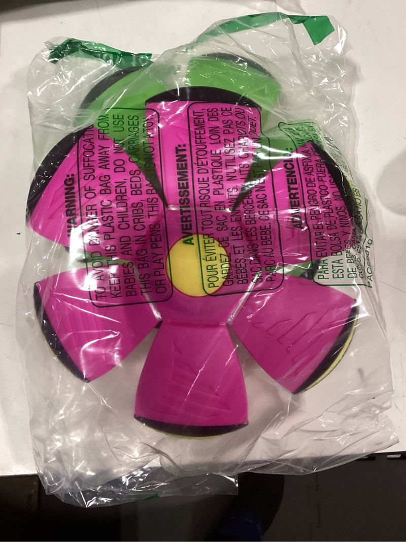 Condition photo showing New/Like New for Dog Flying Disc, Pet Toy Flying Saucer Ball with 3 Light, Outdoor Games Green+Pink 2PCS