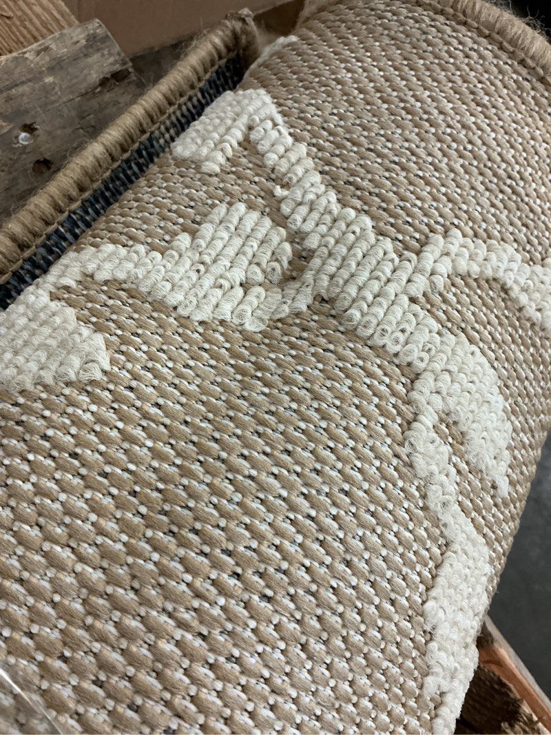 Condition photo showing As Is for natco flatweave assorted multi 8 ft. x 10 ft. indoor/outdoor area rug