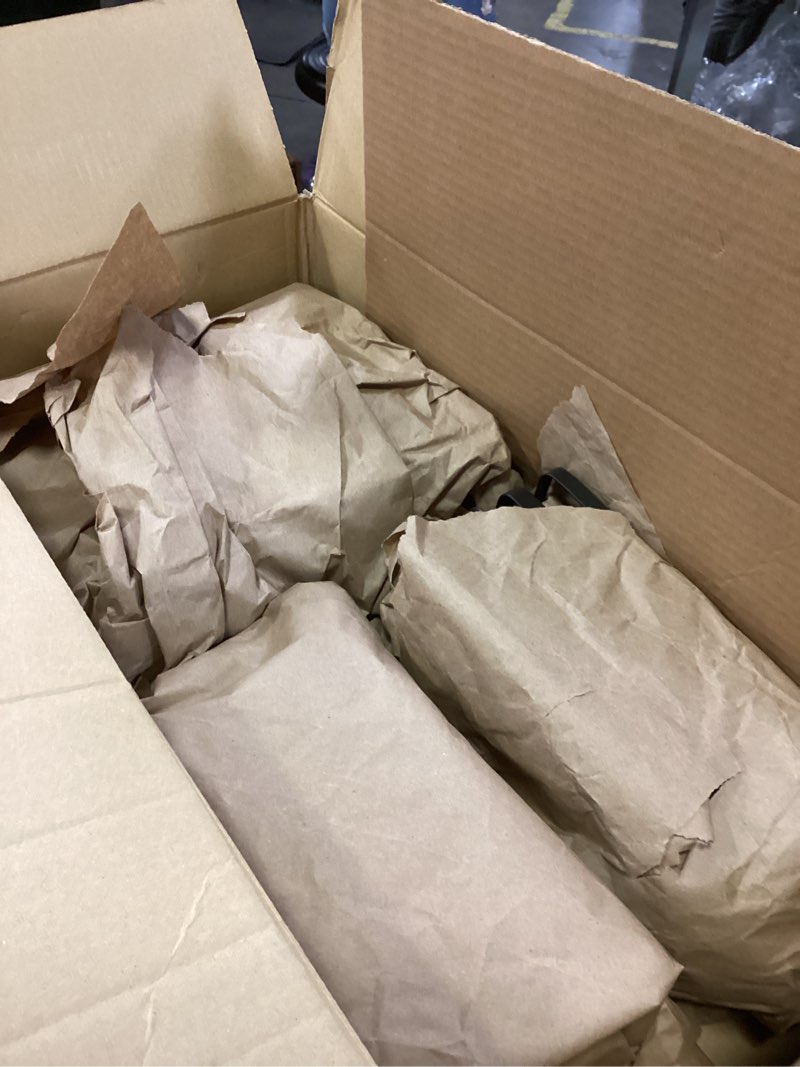 Condition photo showing As Is for Corner Shower Caddy Organizer Tension Pole, Adjustable 6 Shower Shelves Corner Shelf 30-120Inch Rustproof Shower Rack for Inside Shower, Extra Towel Bar Soap Dish Bathroom Organizers and Storage Black