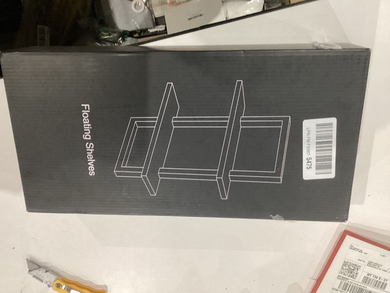 Condition photo showing Good Condition for PHOENANCEE Floating Shelves for Wall,Display Hanging Shelf Set of 2,Modern Decorative Plants Shelves,Wood Home Decor Storage Chic for Living Room Bedroom Bathroom Office,Oak Frame,2-Tier (Walnut Walnut-2 Tier set of 2