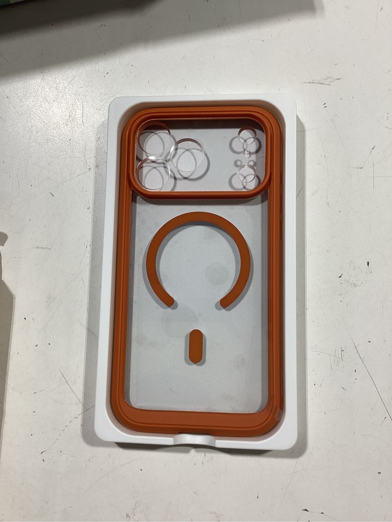 Condition photo showing Good Condition for miracase for iphone 17 pro max case 6.9" full-body phone case with built-in glass screen protector& full camera protector,[magnetic with magsafe] drop proof 17 promax cover, orange iphone 17 pro max orange