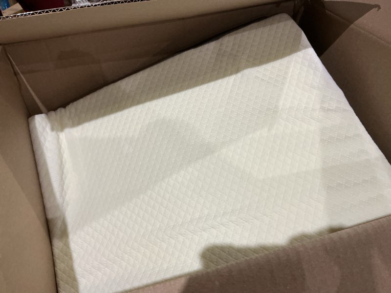 Condition photo showing Good Condition for kolbs bed wedge pillow for sleep apnea, fsa eligible acid reflux, and back pain relief, with chic jacquard cover - headboard wedges for sleeping (standard width 7.5" height) standard width 7.5" height - grey
