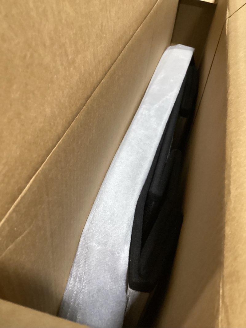 Condition photo showing Good Condition for glaxyfur oval storage ottoman bench, velvet foot rest, 30 inch folding chest for living room, bedroom, grey grey 30"d x 15"w x 15"h