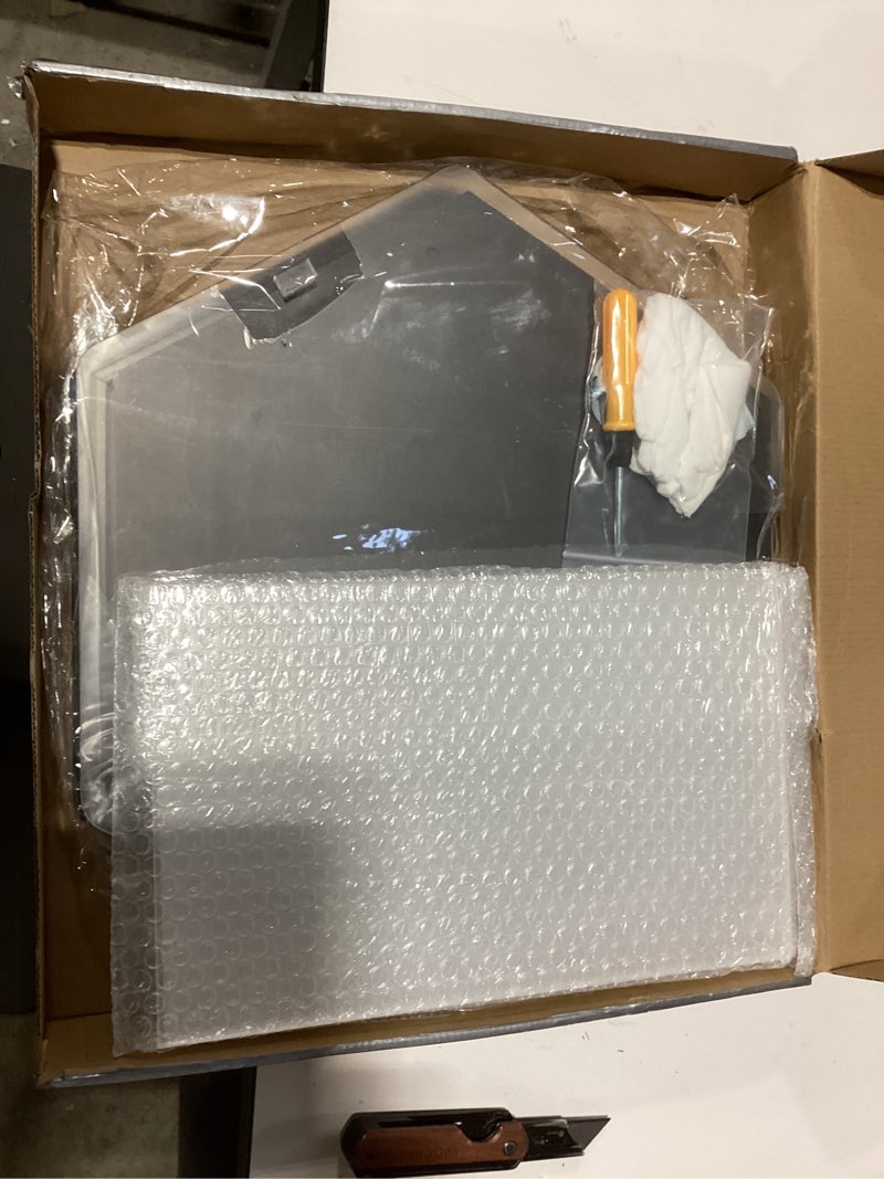 Condition photo showing As Is for Football Helmet Display Case,Helmet Display case Full Size,Transparent Acrylic Helmet Display Box Protection Holder Dustproof Sports Collectibles Storage Showcase(17x15x12.6inch)