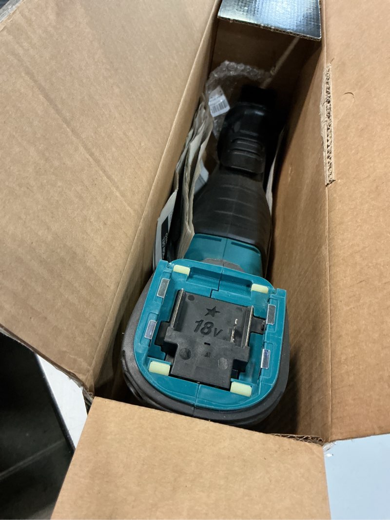 Condition photo showing As Is for makita xrj05z 18v lxt lithium-ion brushless cordless recipro saw, tool only