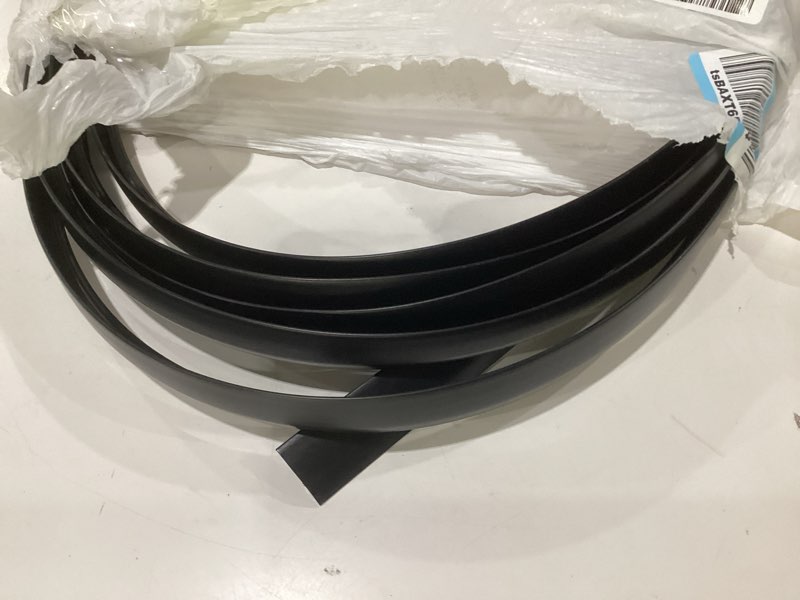 Condition photo showing As Is for outwater plastics flexible polyethylene 1-1/4 inch off-set barb t-molding in black (25')