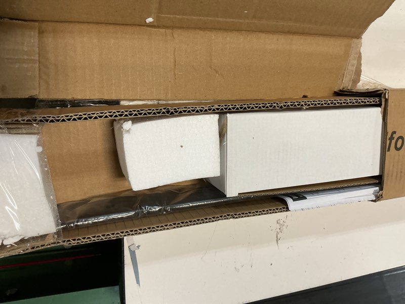 Condition photo showing New/Like New for 36 in single bifold sliding barn door hardware kit for closet doors, smoothly and quietly,side and top mount swivel wheels (track length 40'', door not included)