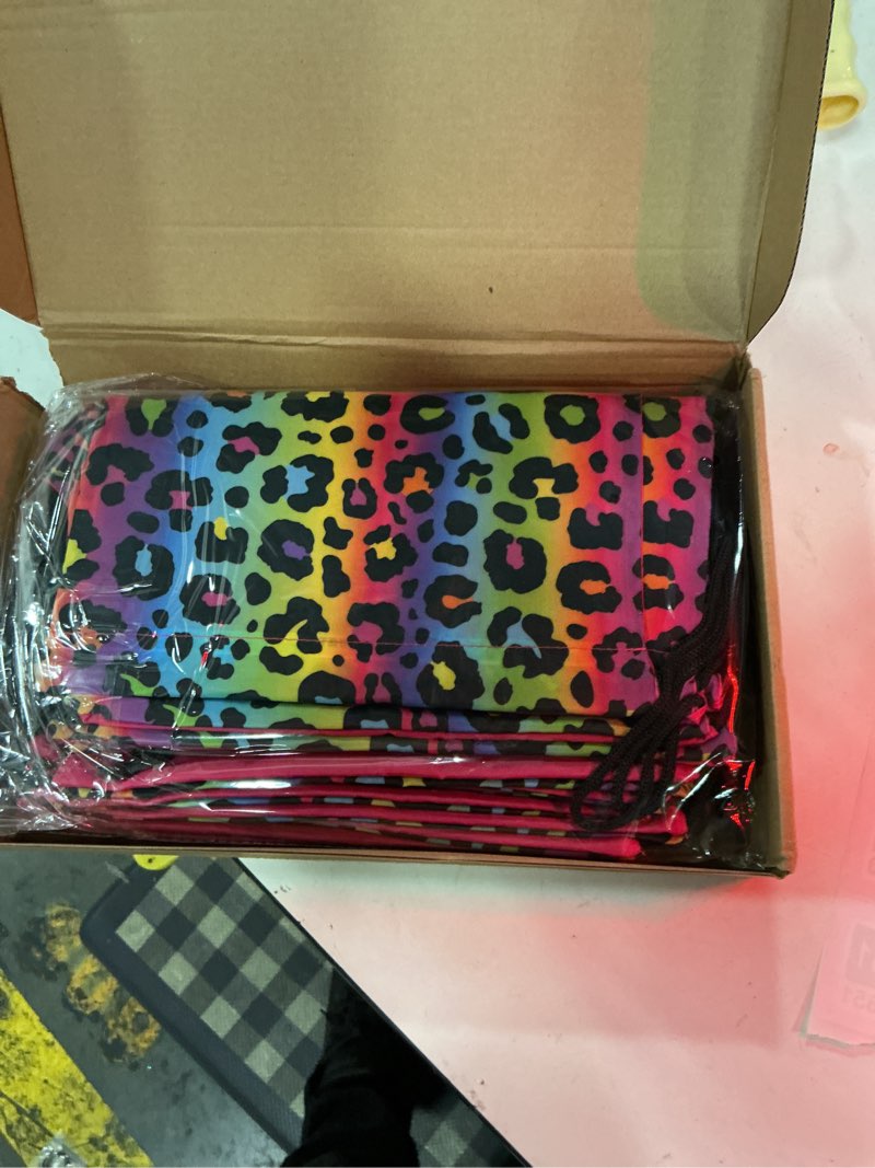 Condition photo showing New/Like New for yiyiring 30 pcs cheetah drawstring bags, neon leopard gift drawstring bags cheetah party favors decor for theme birthday party supplies (neon leopard) 30 neon leopard