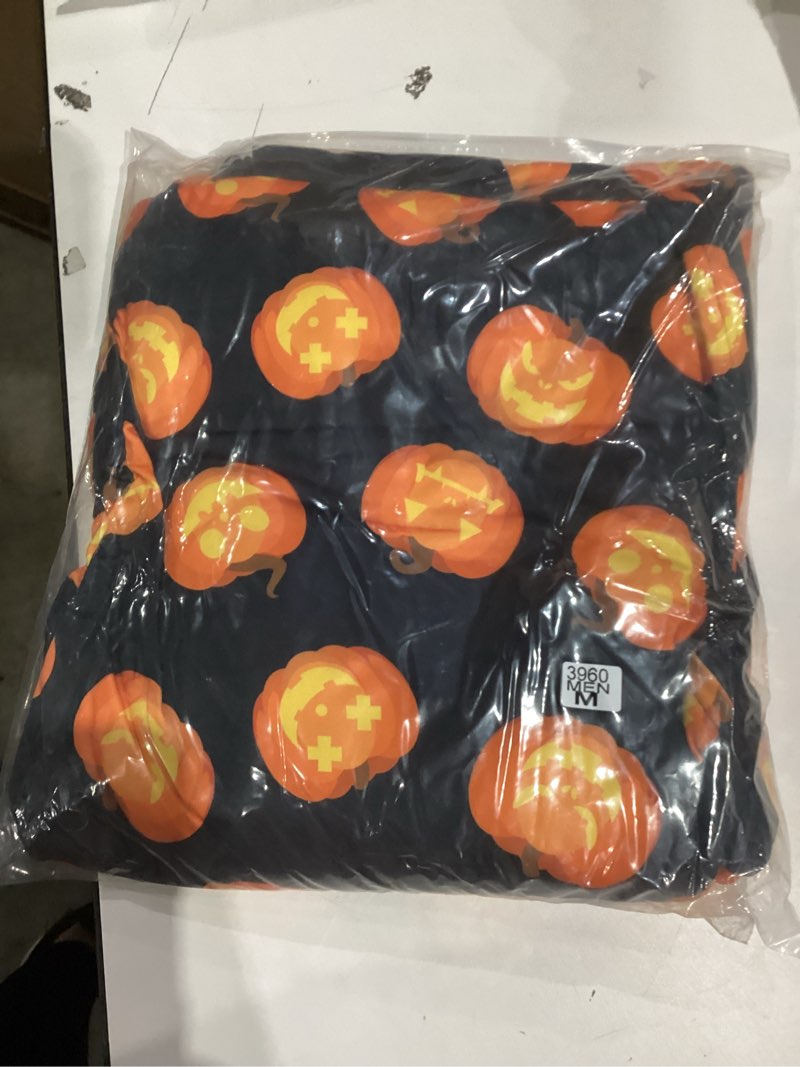Condition photo showing New/Like New for VNVNE Matching Halloween Onesie Pajamas for Family/Couples/Women/Men, Skeleton Holiday One Piece Adults Pjs Sleepwear Women Medium Orange Pumpkin