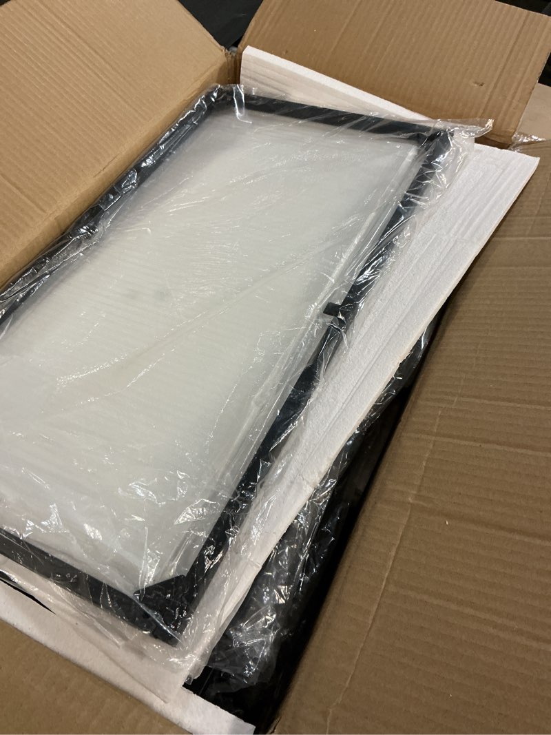 Condition photo showing Good Condition for Homhedy Bookshelf Arched Display Racks,Metal Bookcase,Tempered Glass Shelves,Storage Rack Shelf for Home Office,Living Room,Bedroom, Bathroom,Modern Style (Black, 11.8" D x 23.6" W x 73.6" H)