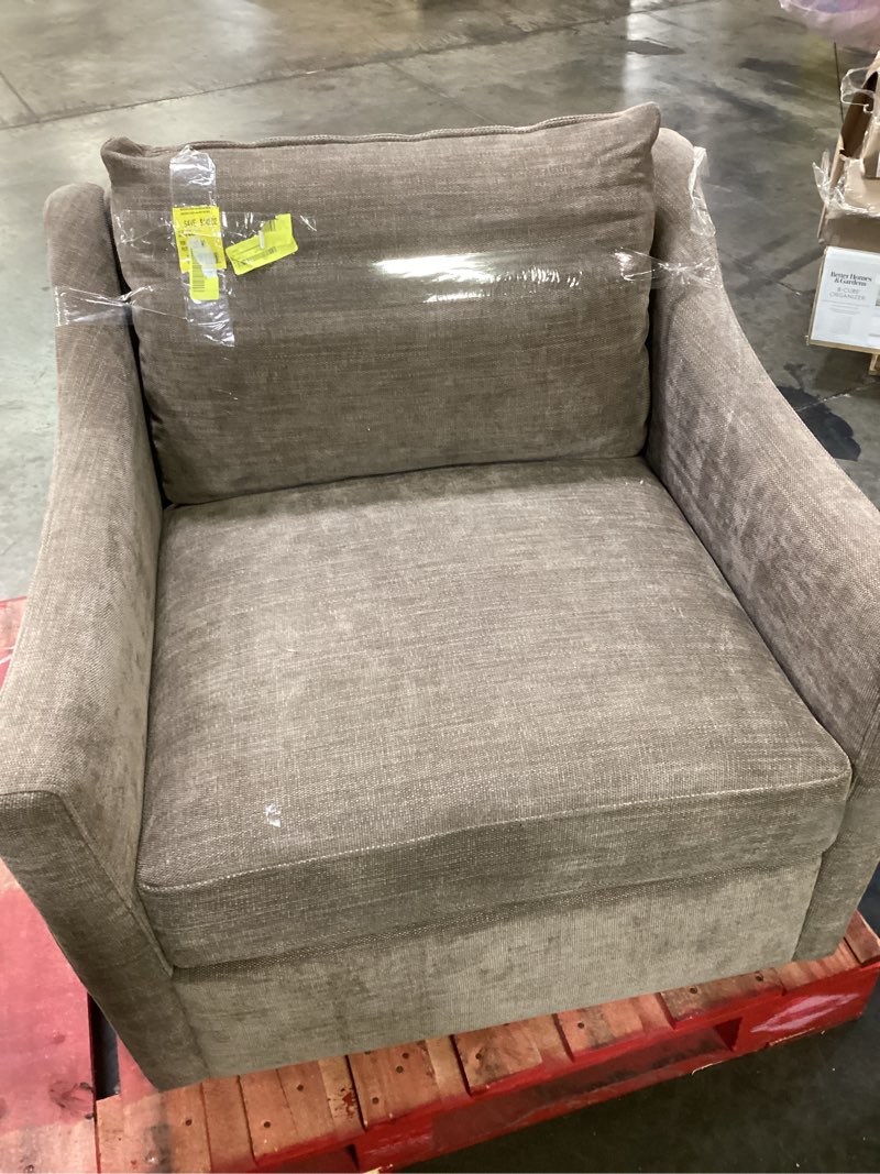 Condition photo showing Good Condition for similar to product swivel accent chair, comfy modern square arm chair with hidden storage for living room/bedroom/office, chenille, taupe chenille taupe 1p 1 pc