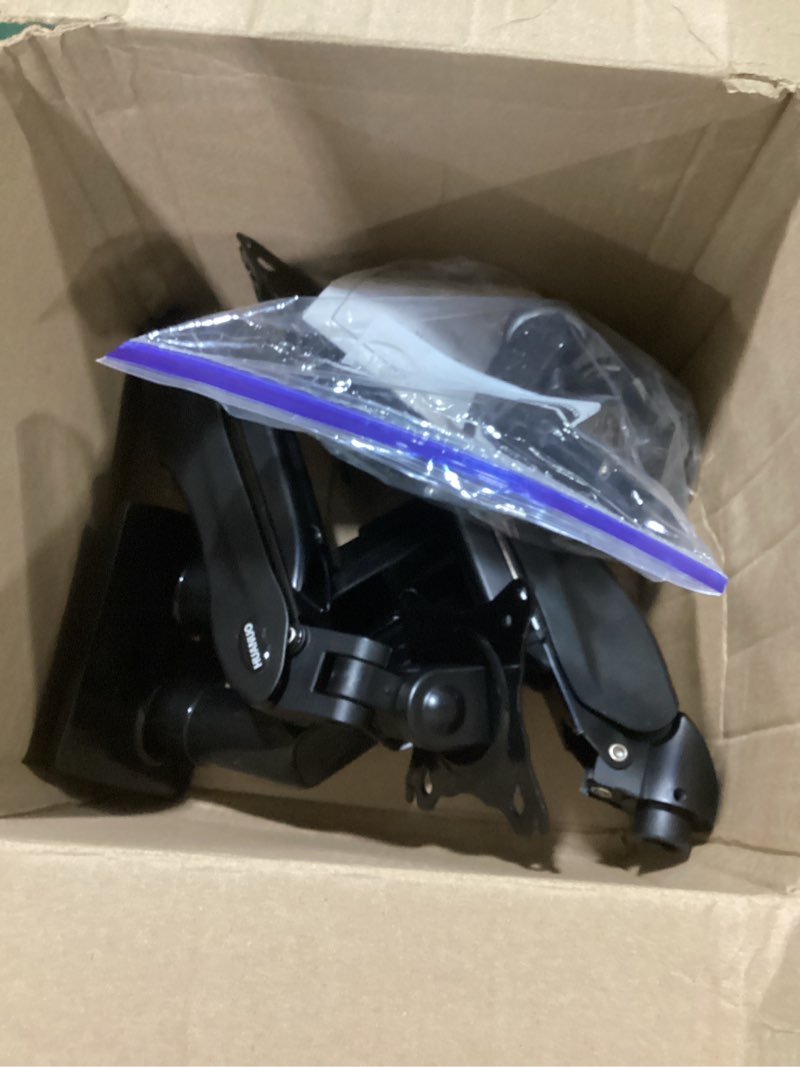 Condition photo showing As Is for HUANUO Dual Monitor Stand, Fully Adjustable Gaming Monitor Desk Mount for 13–32? Computer Screens, Full Motion VESA 75x75/100x100 with C-Clamp & Grommet Base, Each Arm Holds 4.4 to 19.8 lbs Black 13-32 Inch