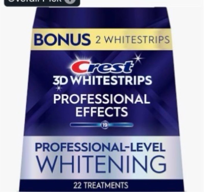 crest 3d whitestrips professional effects – teeth whitening kit, 22 treatments (20 + 2 bonus), each 
