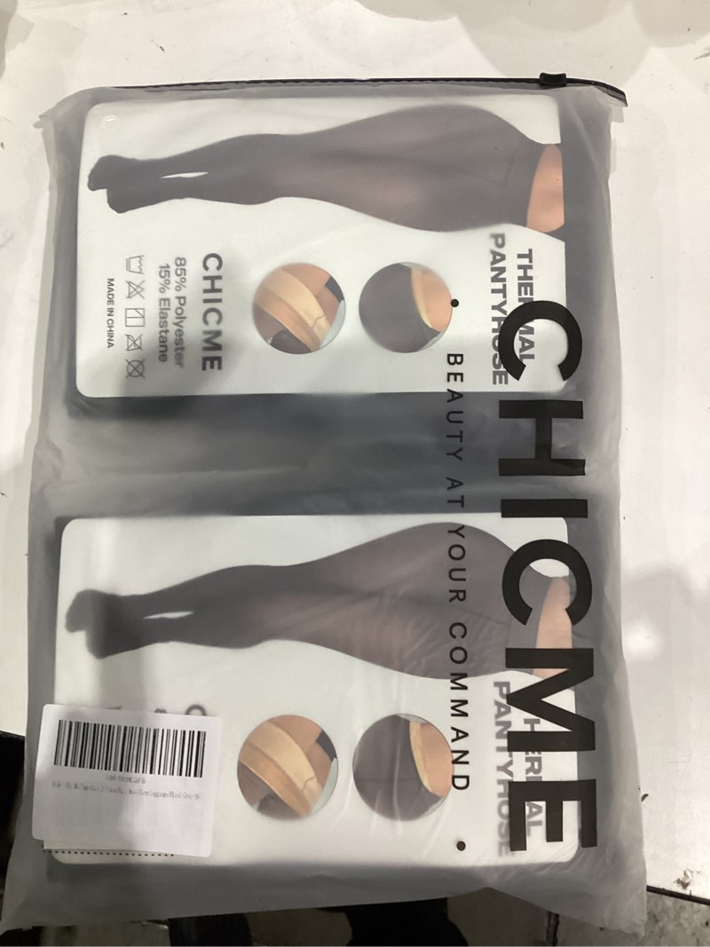 Condition photo showing New/Like New for CHICME 2-Pack Magic Fleece Lined Leggings Thermal Pantyhose High Waist Leggings Tights K-thick Fleece, Black+gray, T.f. (20°f-40°f) One Size