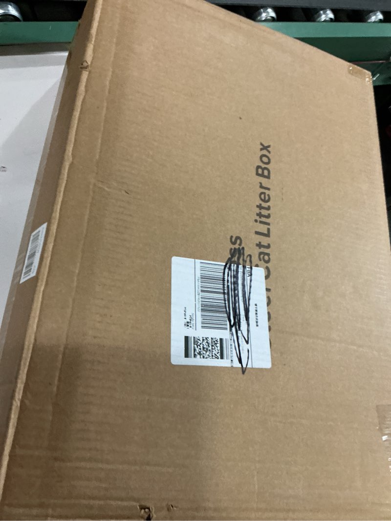 Condition photo showing New/Like New for Stainless Steel Litter Box | XL Enclosed Cat Litter Boxes with Lid for Big Cats | High Sided, Anti-Urine Leakage | Non-Stick Bottom & Includes Litter Mat & Metal Scoop