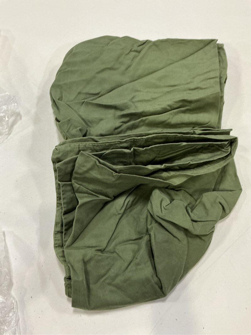 Condition photo showing As Is for quince bamboo pillowcase set, king, olive