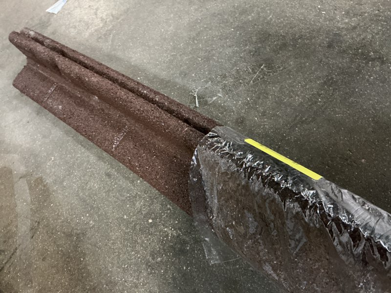 Condition photo showing Good Condition for groundsmart 4' brown roman brick rubber landscape edging, 2pk