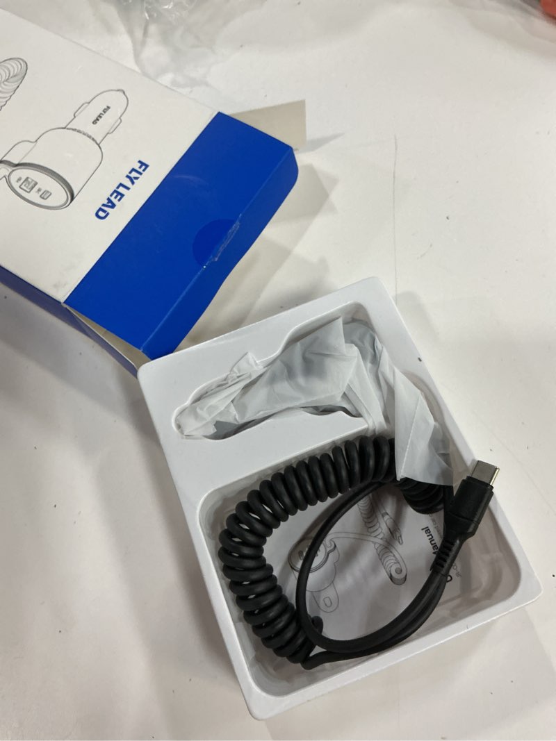 Condition photo showing New/Like New for 200w car charger usb c, pd100w fast charge w/100w type c fast charging 5ft coiled cable, pd3.0/qc4.0/pps cigarette lighter phone adapter for iphone 17/16 promax, macbook pro/air, samsung s26/s25, ipad