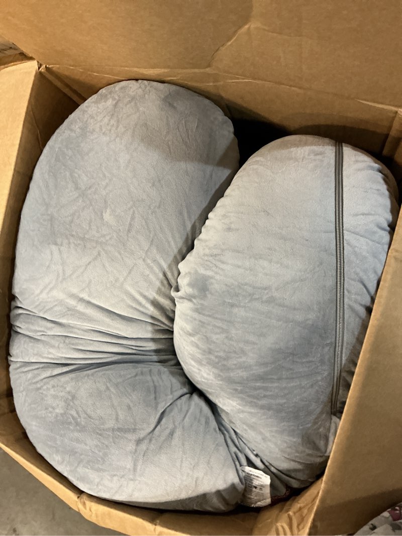 Condition photo showing Good Condition for momcozy u shaped pregnancy pillows with cotton removable cover, 57 inch full body pillow maternity support, must have for pregnant women, hatha grey
