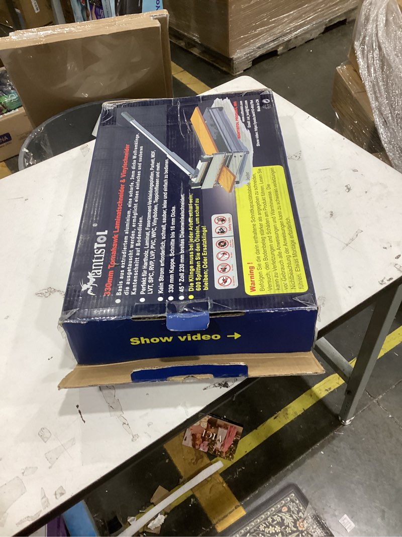 Condition photo showing Good Condition for 13" pro heavy duty laminate | vinyl floor cutter, full cut 13" engineer wood, all vinyl plank types, laminate 17mm thickness; superstrong| top quality| best tool pro heavy duty laminate cutter-business