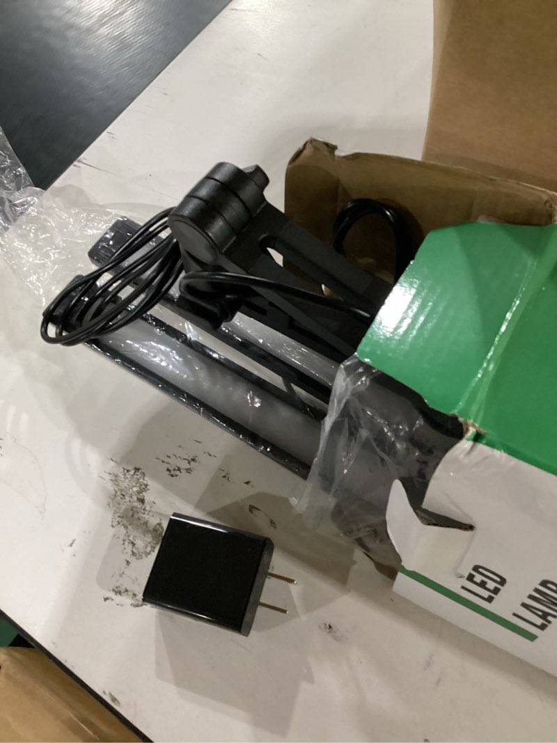 Condition photo showing Good Condition for (not tested)led desk lamp for office home, 31.5\" architect desk light with clamp dual screen computer monitor, 15w 5 color x 10 brightness levels desk lamp for reading, study, 1000lm bright, memory function black-15w