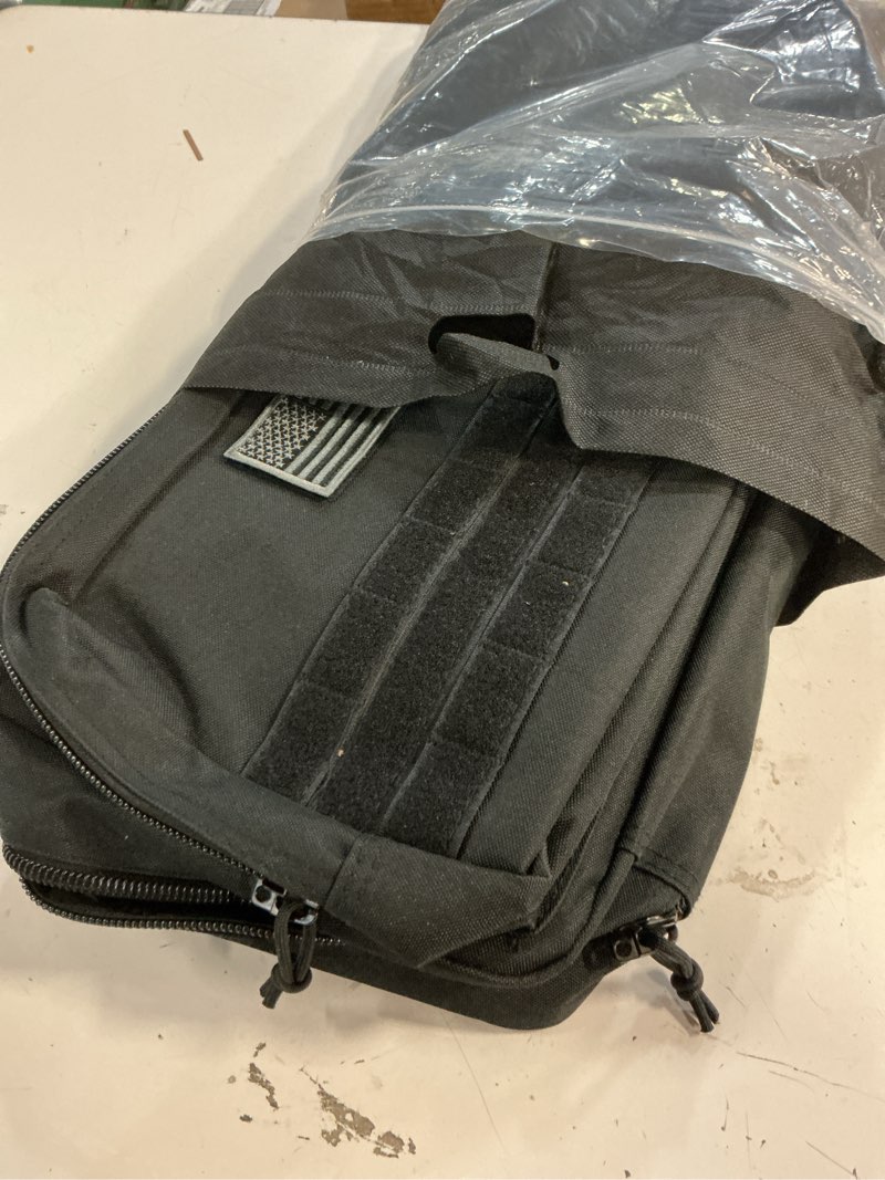 Condition photo showing Good Condition for dbtac gun case bag xs | tactical 1~2 pistol bag firearm shooting case with lockable zipper for shooting range outdoor hunting | us flag patch + universal holster included black