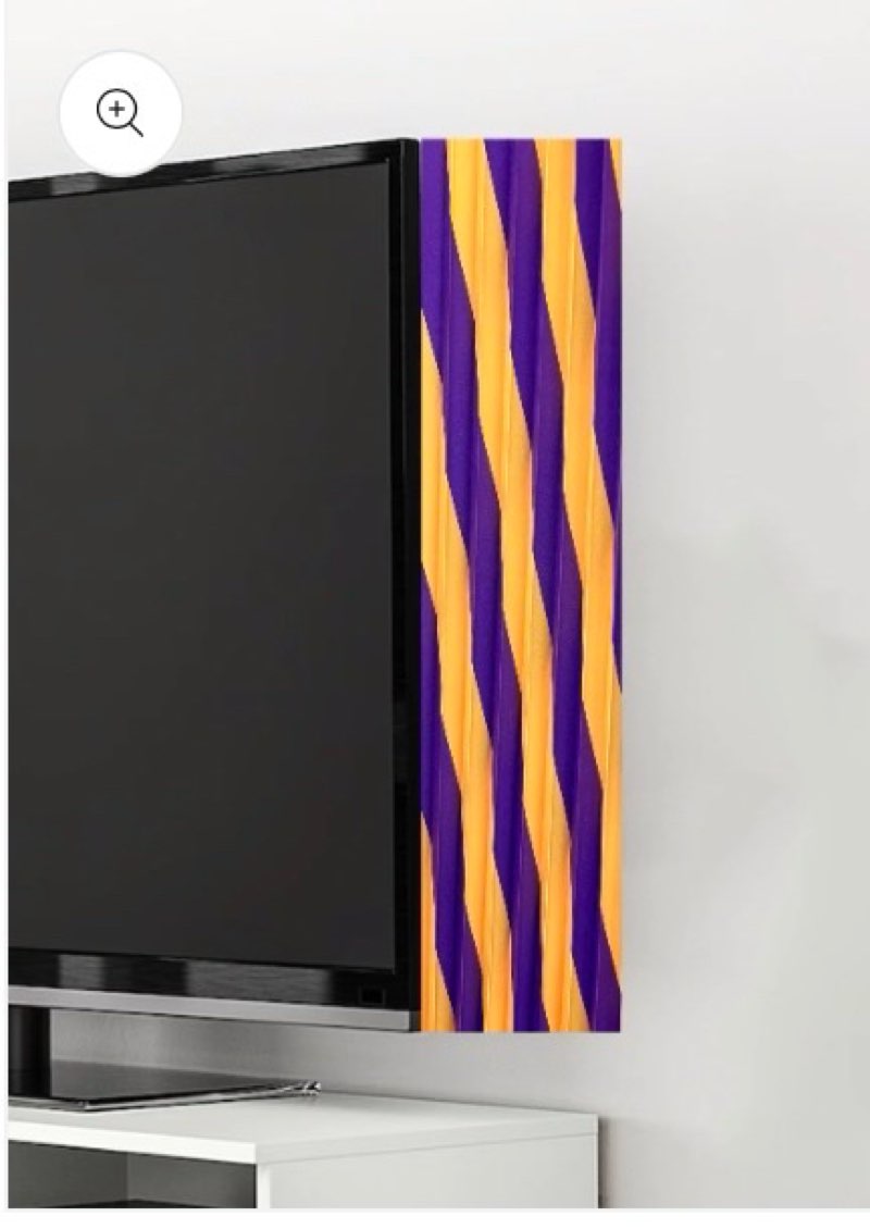 Purple & Gold (TV BLING) TV Curtain