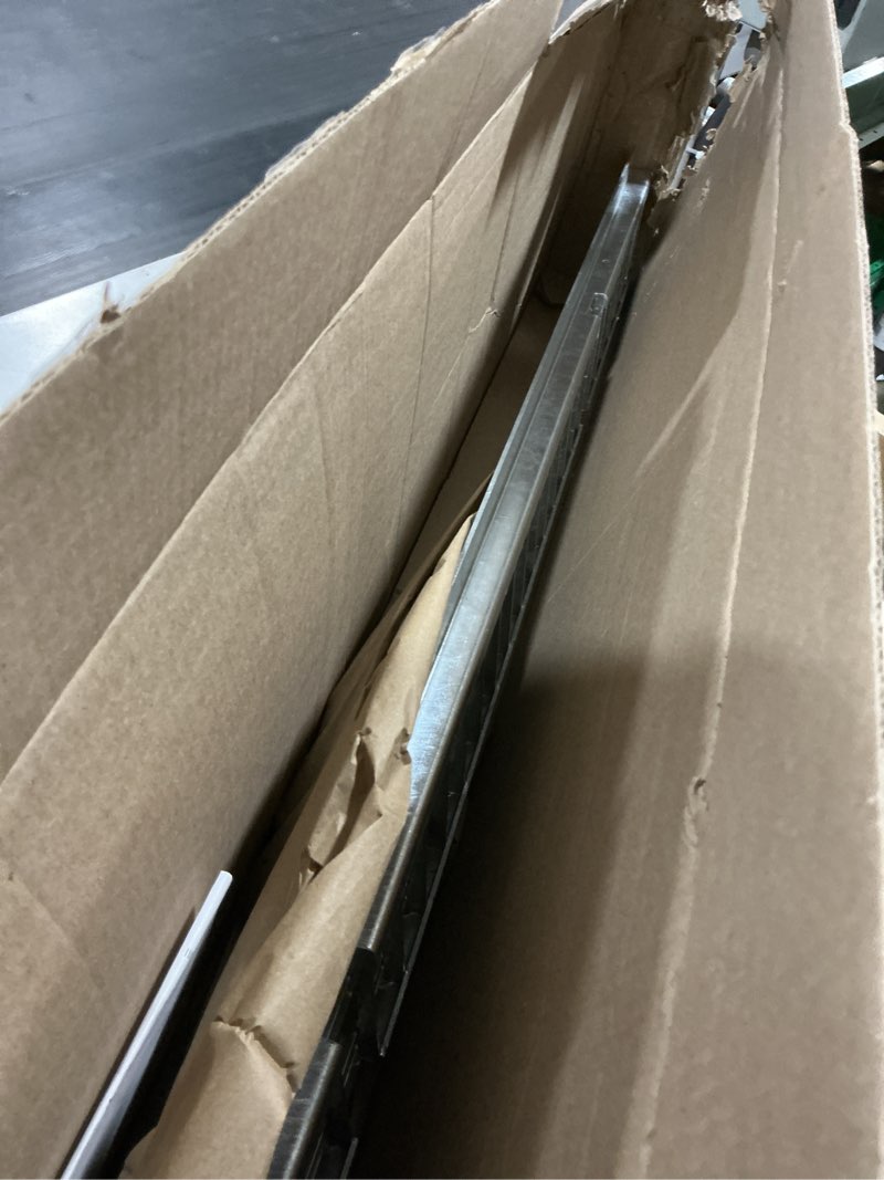 Condition photo showing As Is for vodaland galvanized stamped steel grate b class 39.4 l x 5.4 wx .4 h for use with 4 inch internal trench drain ada rated