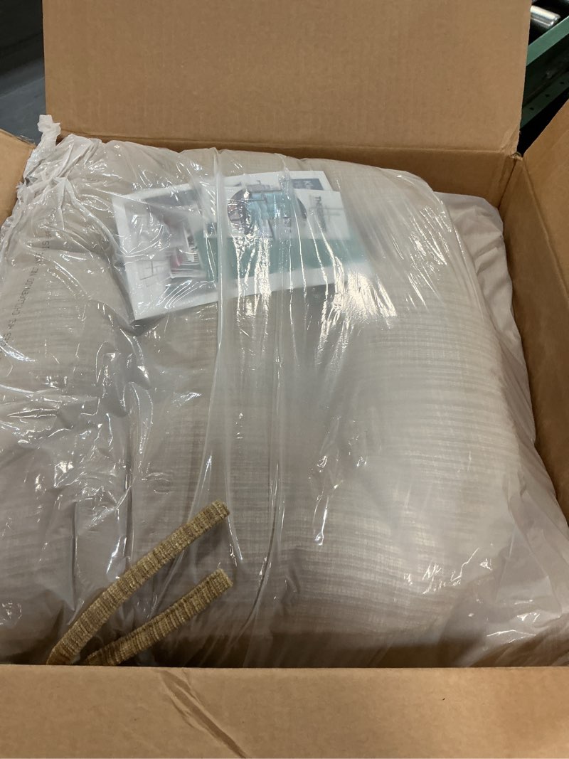 Condition photo showing Good Condition for Klear Vu The Gripper Non-Slip Rocking Chair Cushion Set with Thick Padding, Includes Seat Pad & Back Pillow with Ties for Indoor Living Room Rocker, 17x17 Inches, 2 Piece Set, Sand Chenille Sand 2 Piece Set