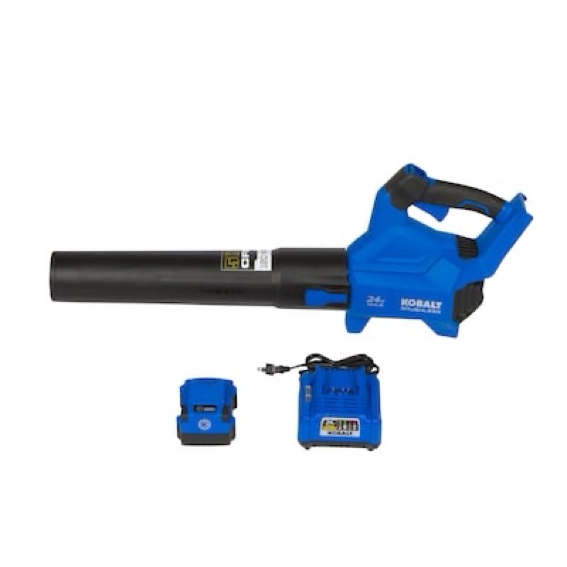 kobalt 24-volt 500-cfm 120-mph battery handheld leaf blower 