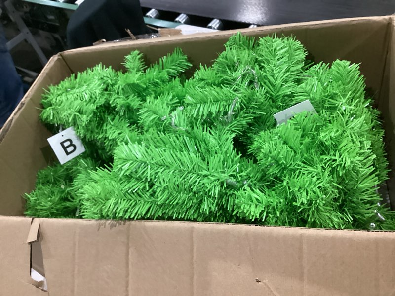 HipTree 5ft Prelit Green Whimsical Grinch Christmas Tree Decorations with 150 Dual-Color LED Lights,