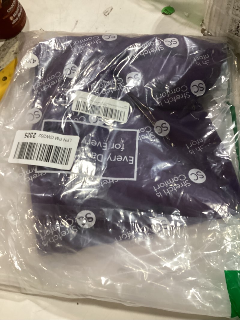Condition photo showing New/Like New for stretch is comfort women's plus size relaxed long sleeve turtleneck | xl - 7x x-large purple
