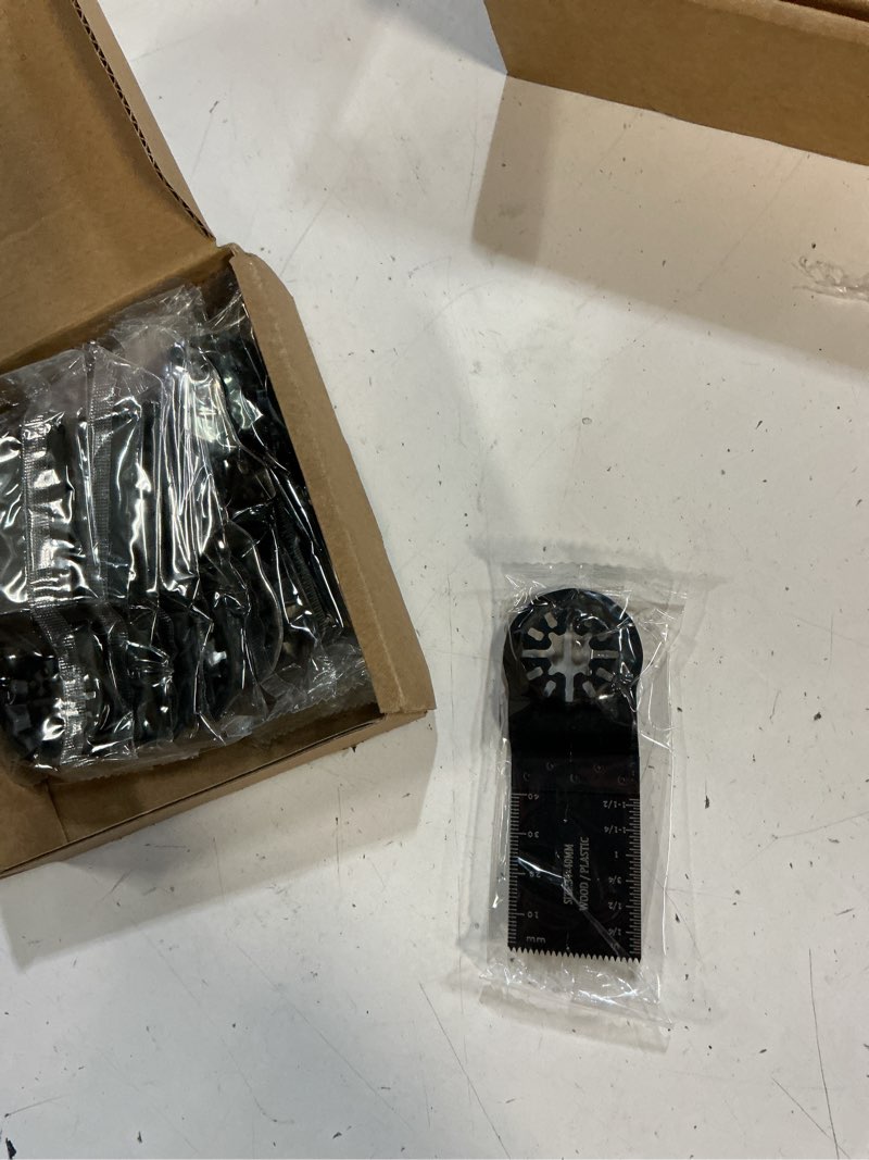 Condition photo showing New/Like New for titanium oscillating saw blades, oscillating tool blades kits for metal, wood and plastic compatible with star-lock tools (15 pcs)