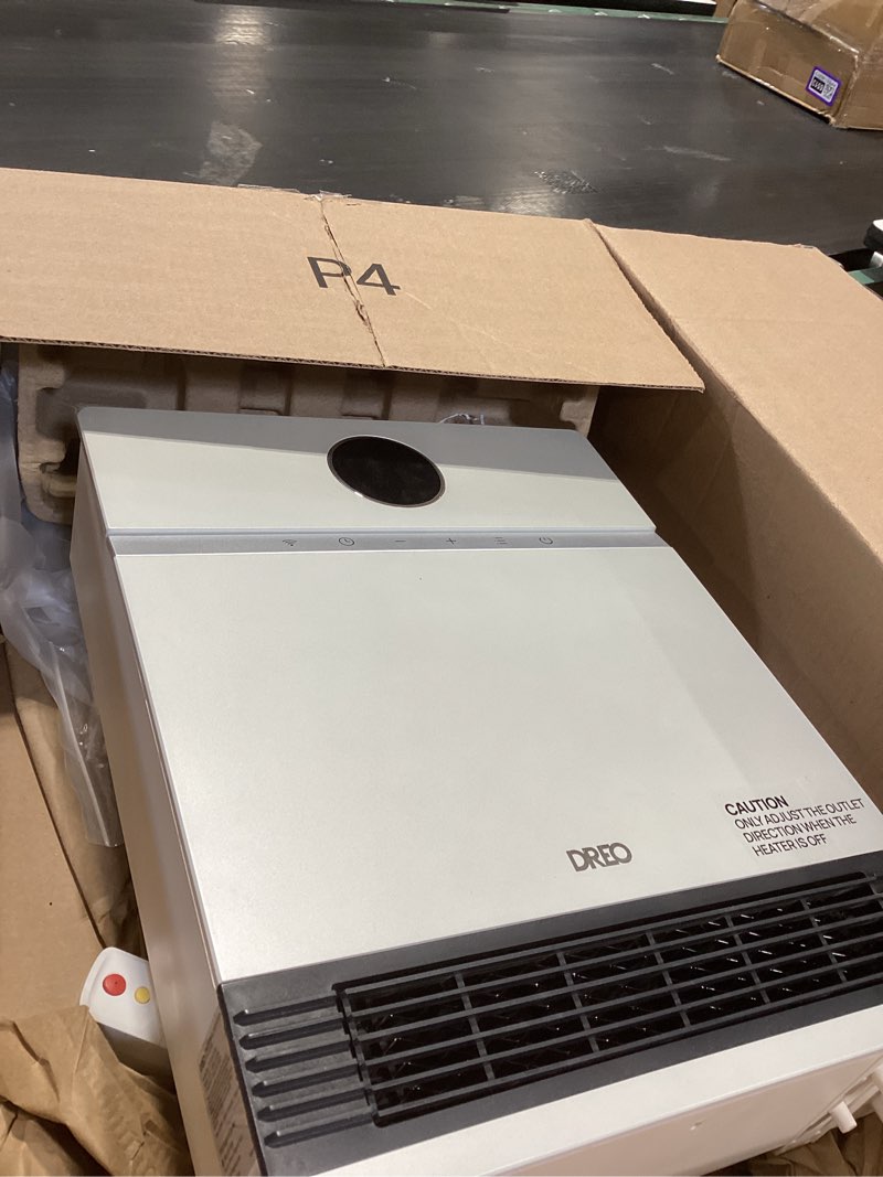 Condition photo showing Good Condition for dreo smart wall heater for bathroom, ip24 electric space heater with alci plug for indoor use, 30° oscillation, adjustable thermostat, remote control, works with alexa, 24h timer, easy-mounted heater white alci plug