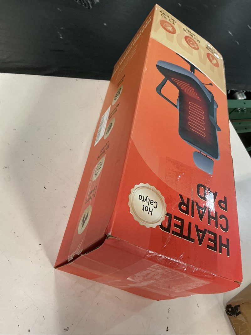 Condition photo showing New/Like New for heated seat cushion for office - 12v chair heating pad - thick seat warmer wiht 7 temp levels & 12h timer- fast heated cover for back,hips etc.gift packaging?black?