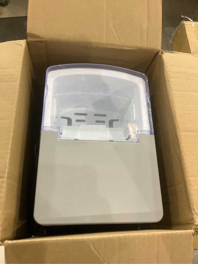 Condition photo showing As Is for Igloo Electric Countertop Ice Maker Machine - Automatic and Portable - 33 Pounds in 24 Hours - Icecube Maker - Plastic Scoop and Basket - Ideal for Iced Coffee and Cocktails - Stainless Steel Stainless Steel 33 Lb