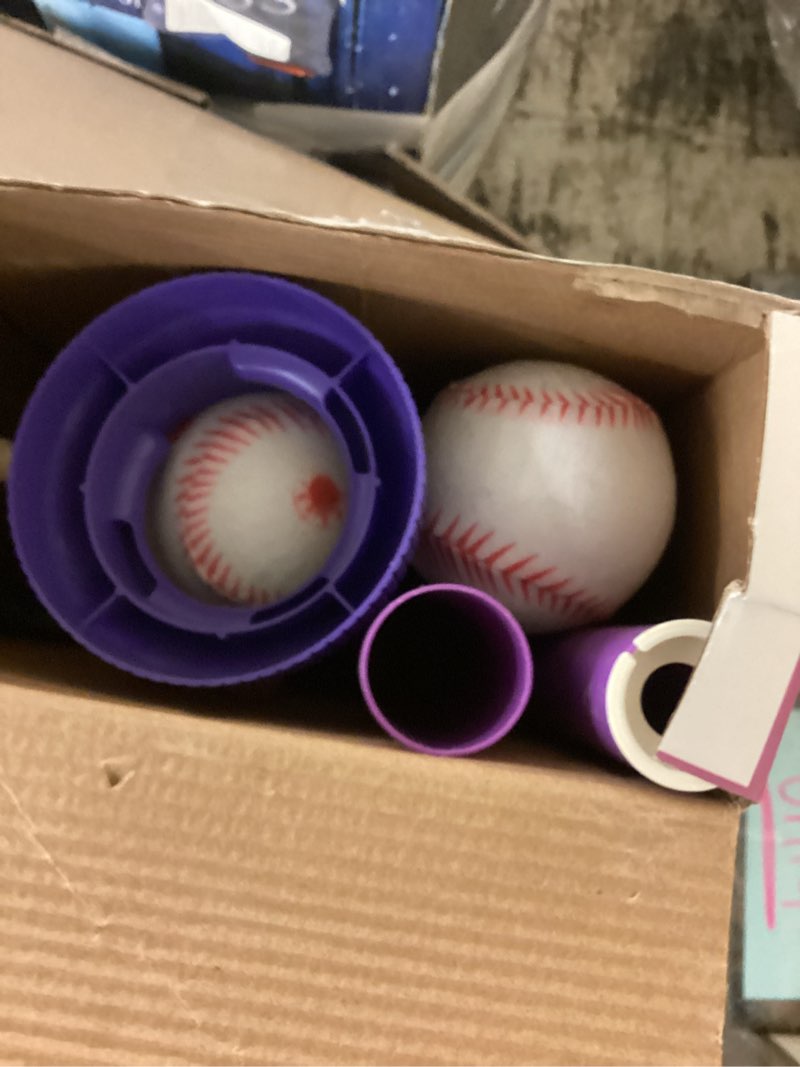 Condition photo showing Good Condition for 3-in-1 baseball set for kids and toddlers ages 3-5 – includes tee ball stand, hanging tee, automatic ball launcher, and 6 softballs – adjustable height for indoor/outdoor play – sports gift for boys