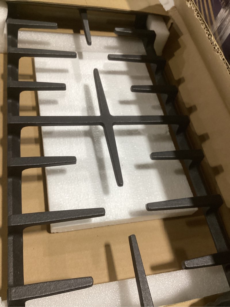 Condition photo showing Good Condition for wb31x27150 center grate replacement for ge stove grate jxgrate1 wb31x24737 cast iron general electric gas range grate 19.3" x 9.1'' surface burner grate ge cooktop parts stove top grate