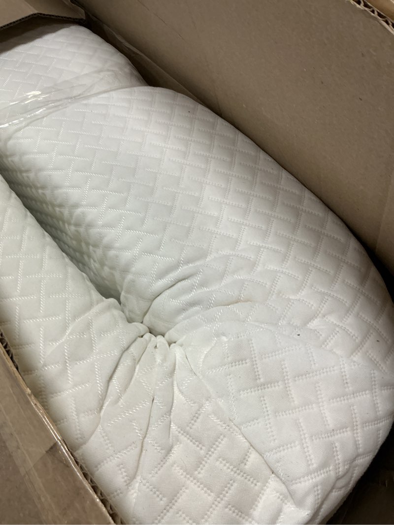 Condition photo showing As Is for egohome full size memory foam mattress, 8 inch bed mattress in a box with cooling green tea gel, pressure relief with medium firm support, certipur-us certified, 75''l x 54''w, ?37.3 pounds white 8 inch full