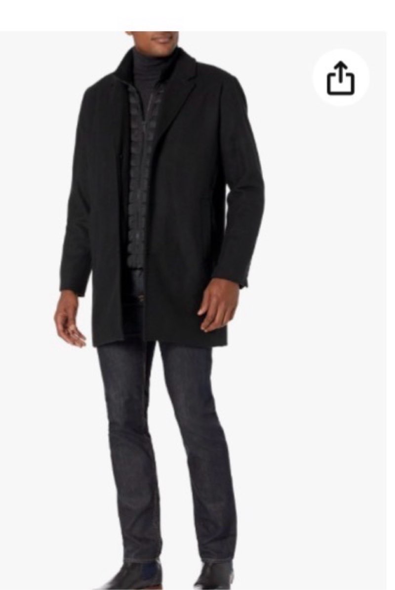 London Fog Men's Classic Wool Blend Topcoat, Medium