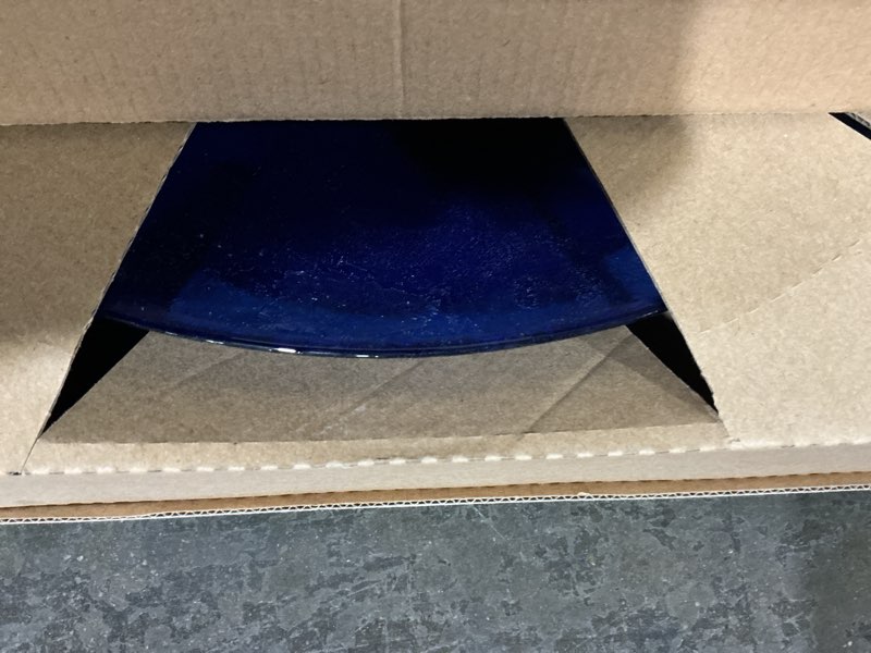 Condition photo showing New/Like New for Mosaic Birds 360 Degree Seed Cylinder Feeder  M391-200-15  15 inches wide  Cobalt Blue