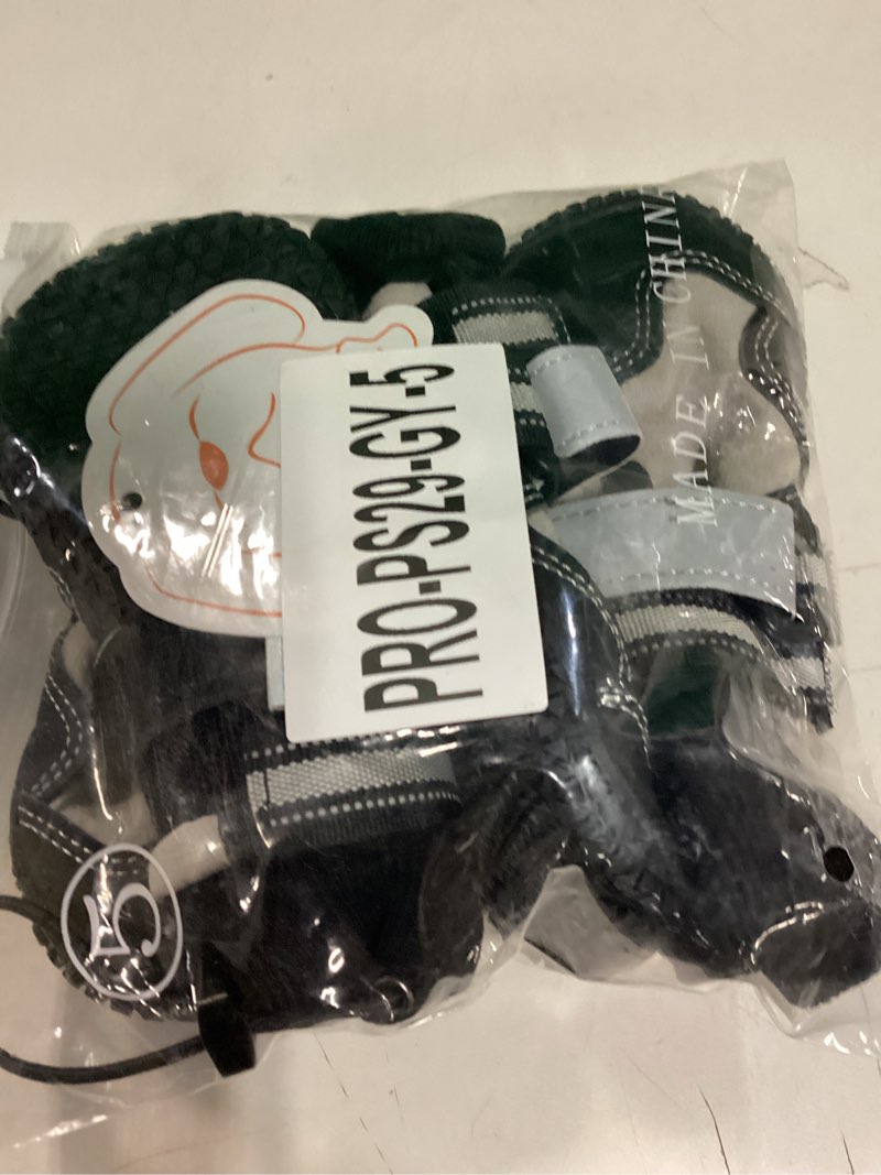 Condition photo showing New/Like New for Lukovee Dog Shoes - Waterproof Warm Fleece Lined Dog Booties for Small Medium Large Dogs, Non-Slip Adjustable Dog Boot for Winter Cold Weather (GY,Size 5) Grey - with White Stitching Size 5: Width 2.4"