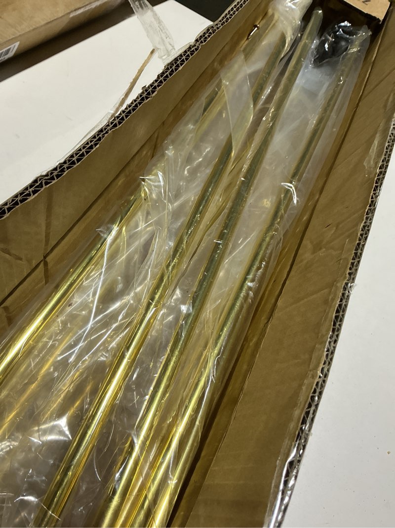 Condition photo showing Good Condition for Osring 30 Inch Hairpin Table Legs with 1/2” Dia 3-Rods, Metal Furniture Legs for Coffee Table and TV Stand, Mid-Century Gold Hairpin Feet with Floor Protector, 4 Pack