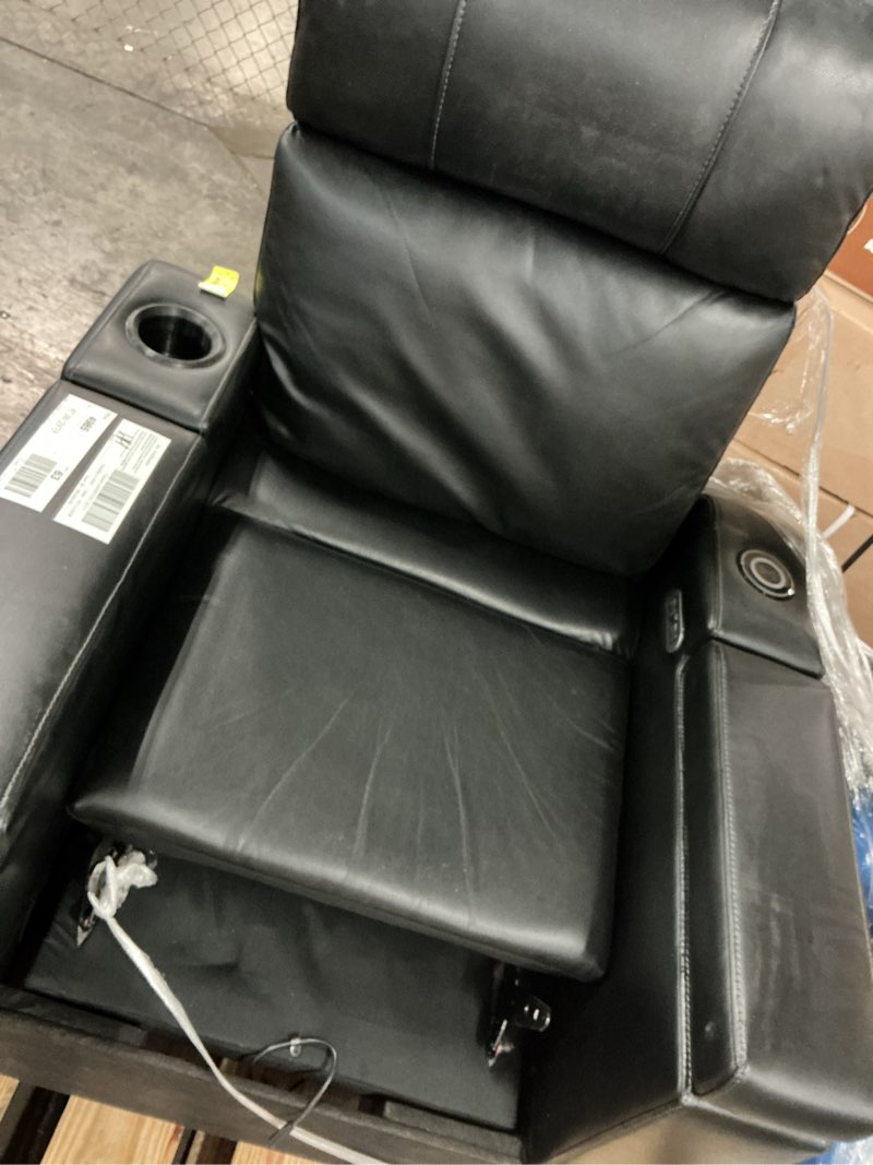 Condition photo showing As Is for (usado /demagned)fdw wingback recliner chair leather single modern sofa home theater seating for living room,black