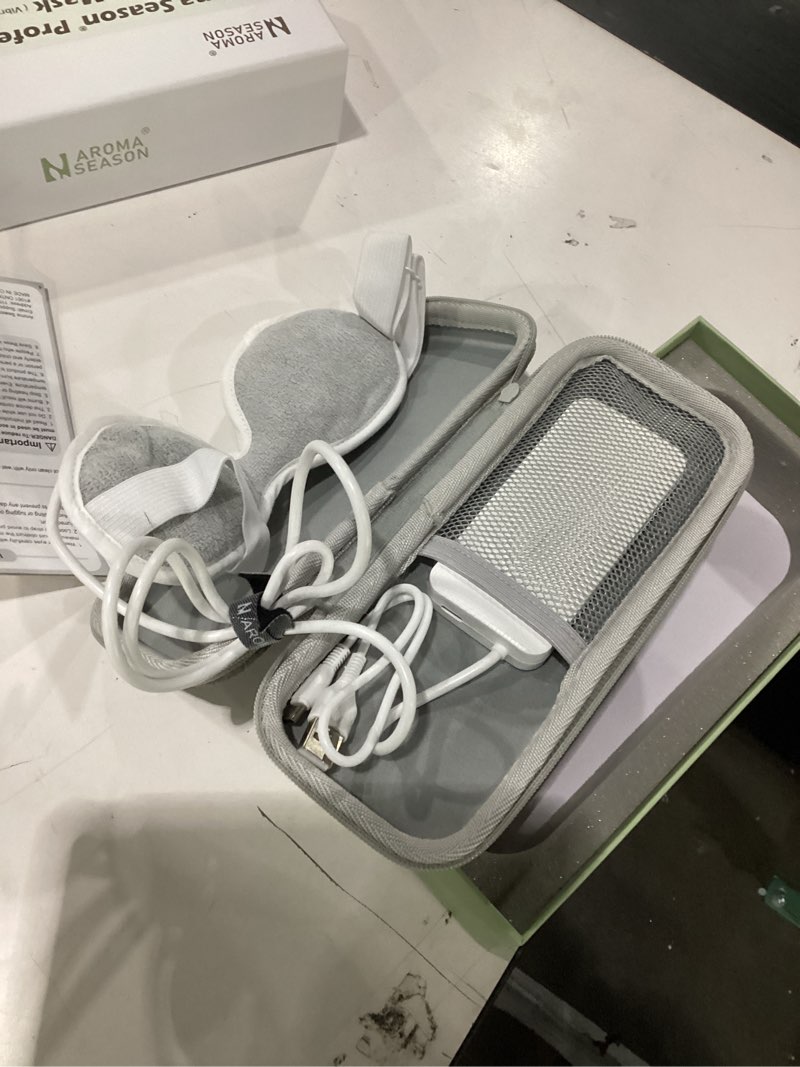 Condition photo showing New/Like New for Aroma Season Vibrating Heated Eye Mask for Dry Eyes, 3000mAh Cordless Warm Eye Compress for Stye, Blepharitis, Rechargeable Electric Eye Heating Pad for MGD, Included Hygienic Eyelid Sheets