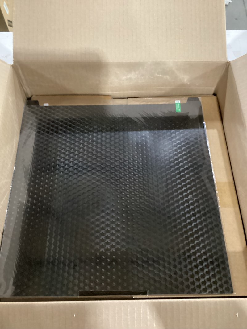 Condition photo showing As Is for upgraded k2 plus build plate 370x370mm, double sides smooth peh pek spring steel flexible platform heated bed for k2 plus 3d printer 370x370mm-2 black & colorful